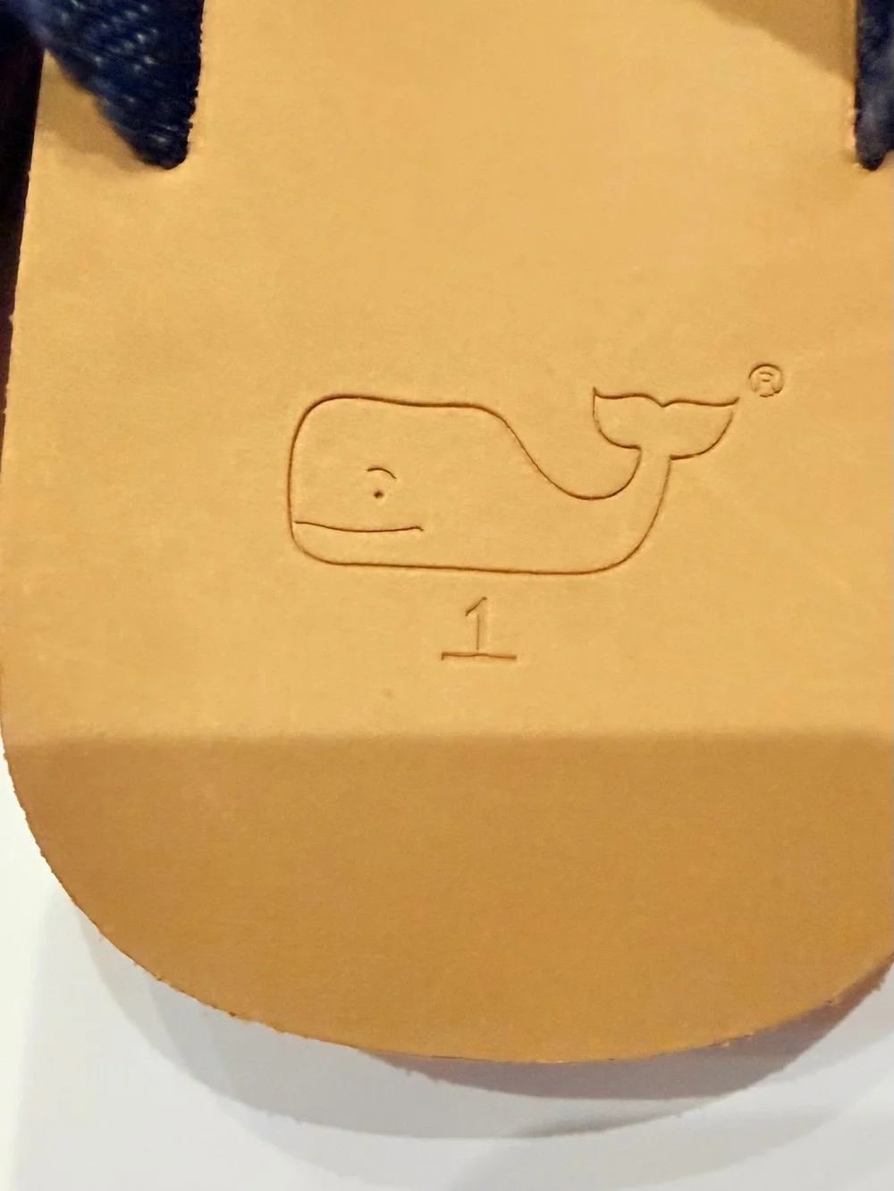Vineyard Vines Kids Navy Braided Strap Flip Flops